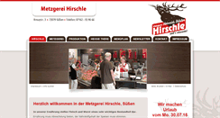 Desktop Screenshot of metzgerei-hirschle.de